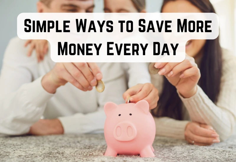 A family using a piggy bank trying the 30-day money-saving challenge.