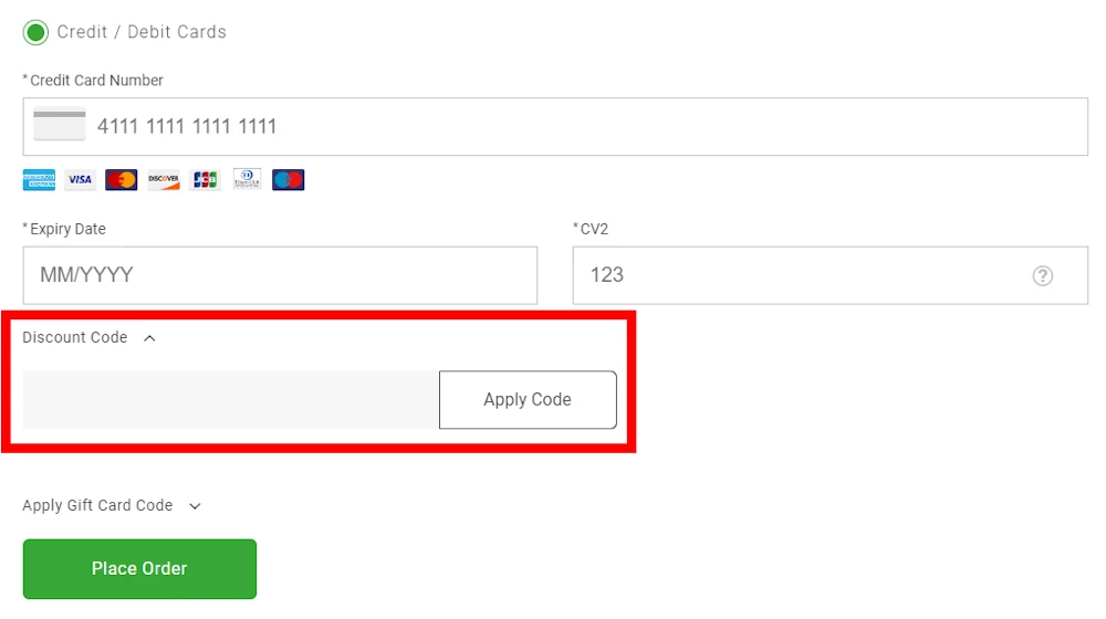 Screenshot showing where to apply a Golfposer promo code during checkout on www.golfposer.com.
