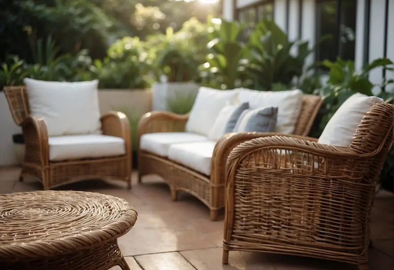 Rattan Furniture in the conservatory