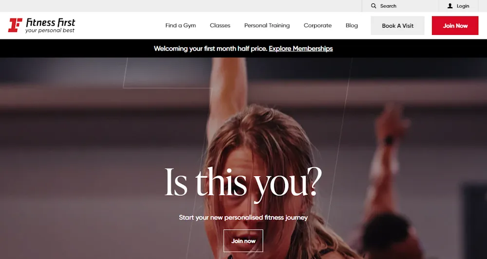 Screenshot showing where to apply a Fitness First promo code during checkout on www.fitnessfirst.co.uk.